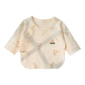 Babibele newborn baby clothes spring autumn winter baby newborn half-back romper pure cotton long sleeve monk suit top