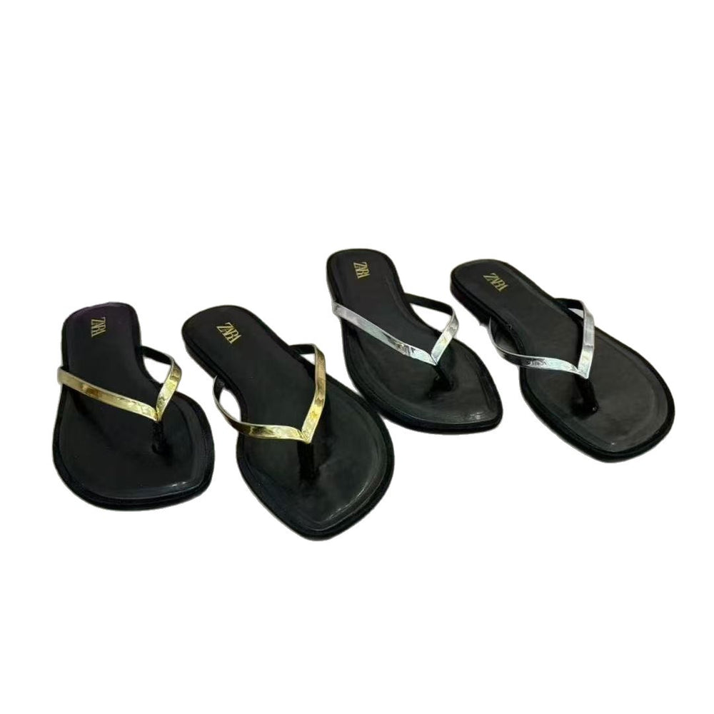 Za flat bottom french ring sandals toe sandals fairy shoes outweareasiest for matchnew arrival summer vacation beach sandals