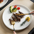 Minimalist and high-end ceramic bowls, plates, and dishes - creative, simple style for hotel restaurants, home use, western cuisine, steak plates, and dessert plates