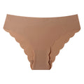 export plus size ice silk invisible women's seamless panties, wavy edge low-rise pure desire nylon briefs