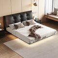 New arrivalcasual master and secondary bedroom ultra-thin bedside space-saving leather bed small apartment with double soft bag popular wedding bed