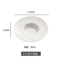 Modern minimalist creative pure white dinnerware soup plate - restaurant, hotel, home use - pasta, western cuisine, salad ceramic straw hat plate