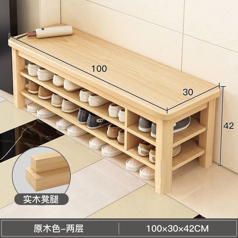 Solid wood leg shoe changing stool for home door can sit storage scandinaviancasual shoe stool small apartment entrance stool