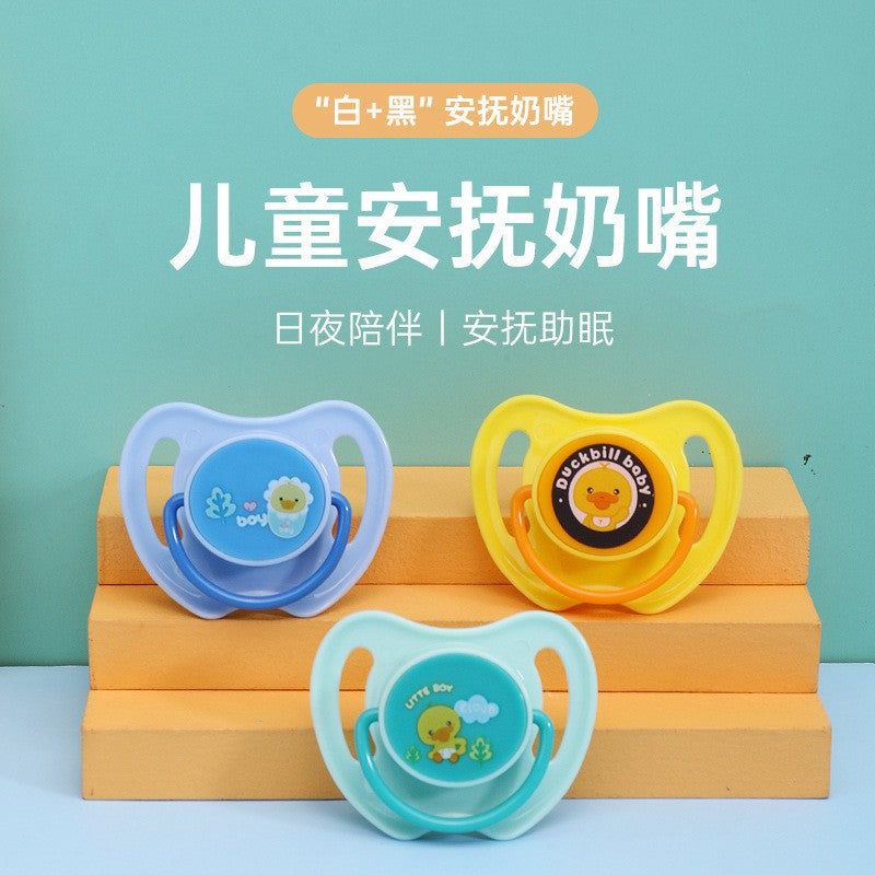 English card pack, baby print pacifier cartoon silicone sleeping pacifier, newborn baby comfort pacifier