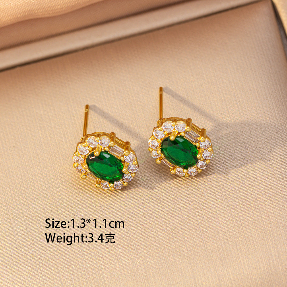 [titanium steel] amazon’s most popular emerald temperament necklace for women, accessible luxury, high-end fashion, simple clavicle chain jewelry
