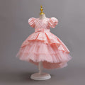 Ready-to-ship new sequin kids' gown with train, princess dress for flower girls, birthday party dress, girl's dress