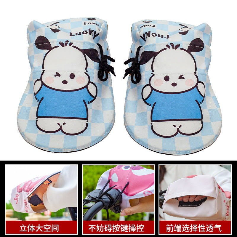 Electric vehicle breathable battery motorcycle handlebar covers - uv protection, rainproof, and sunscreen cycling gloves