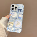 Suitable for apple 16 large hole miffy cute summer mobile phone case for girls iphone15 cartoon transparent protective cover 14