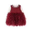 Girls' birthday princess dress - baby thickened vest cake skirt two-piece set