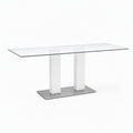Amazon tempered glass dining table - modern minimalist chinese style chair set - premium luxury