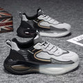 Air cushion men's shoes 2026 spring new sports trendy leather running shoes black warrior waterproof casual student trendy shoes