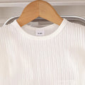 Children's clothing  fashion children's clothing cross-border off-white flying sleeve t-shirt + blue shorts