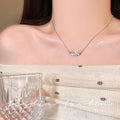 Irregular wisteria flower zircon necklace for women - spring, light luxury, high-end clavicle chain, 2026 new style, perfect for dress accessories