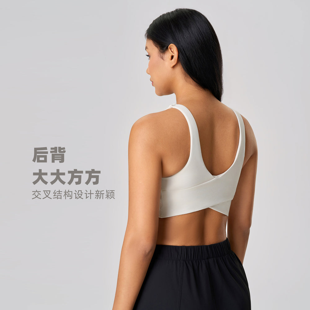 New women's sports bra - barely there feel, beautiful back design, yoga tank top, shockproof, high-impact workout bra d25031