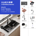 Nojo sink large single slot double slot modified single slot thickened sus304 stainless steel kitchen for home vegetable washing table top middle and bottom