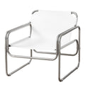 Used designer saddle leather casual chair living room balcony light luxury backrest recliner minimalist modern single sofa chair