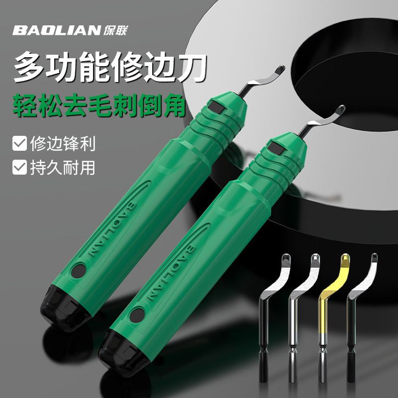 Bao lian trimming knife, deburring scraper, handy gadget blade, 360° rotate multi-functional small chamfering trimmer