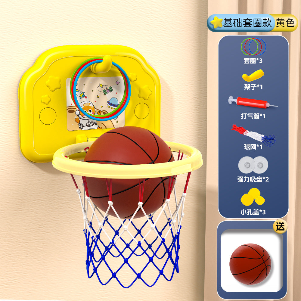 Kids' hanging basketball hoop - indoor/outdoor, no drilling required, foldable, with scoring system and rings - perfect for kindergarten basketball games and toys