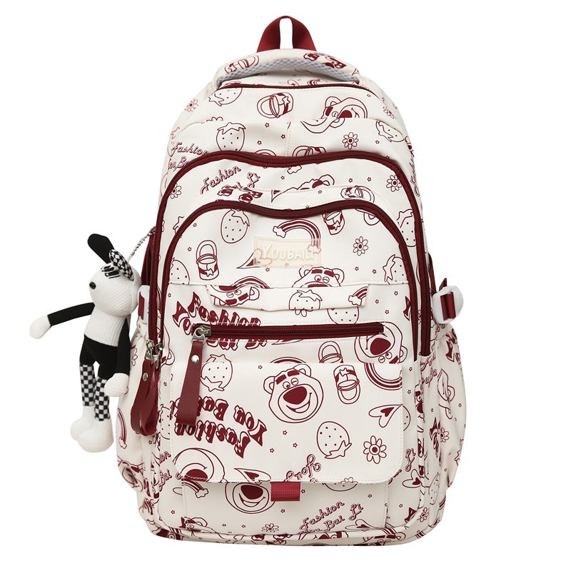 School bag for primary school students in grades 3-9, large-capacity and lightweight backpack 2024 new high-value backpack for junior and high school students