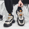Popular men's shoes spring breathable mesh easiest for match sports casual running thick sole tire dad men's trendy shoes