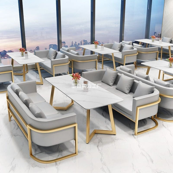 Nordic cafe milk tea shop casual negotiation bar clear bar commercial western restaurant card seat sofa table and chair combination