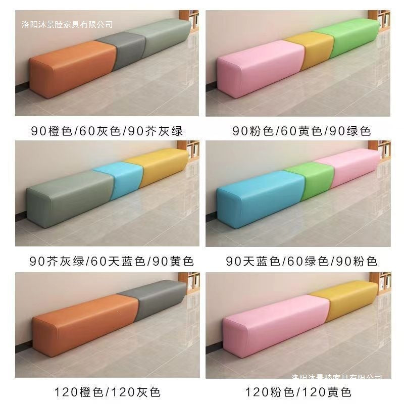 Rest area sofa bench reception chair training institution commercial soft stool benchcasual office reception row chair