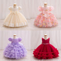 Amazon kids' dress floral  girls' dress children's princess dress cake dress wholesale