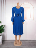 fashionnew arrivalelegantwork clothingpleated skirt   waist slimming looka chiffon dress