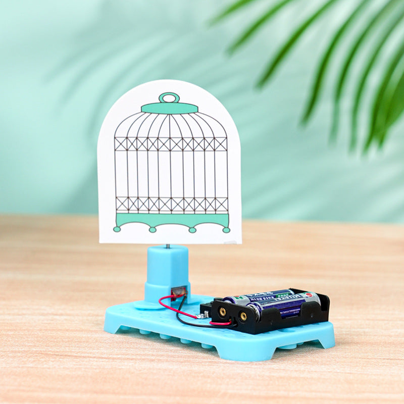 Electric cage bird, technology small production, handmade DIY student invention, visual stay puzzle science experiment