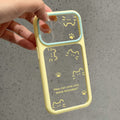 Suitable for apple 17promax mobile phone case dopamine color contrasting lines kitten paw print iphone18 starry sky case