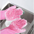 Dishwashing gloves kitchen housework gloves washing silicone cleaning gloves heat insulation abrasion resistant gloves gloves dishwashing female chef