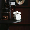 High-value, affordable luxury ceramic fruit fork & jar set - sunflower & bear design, stainless steel fruit forks included