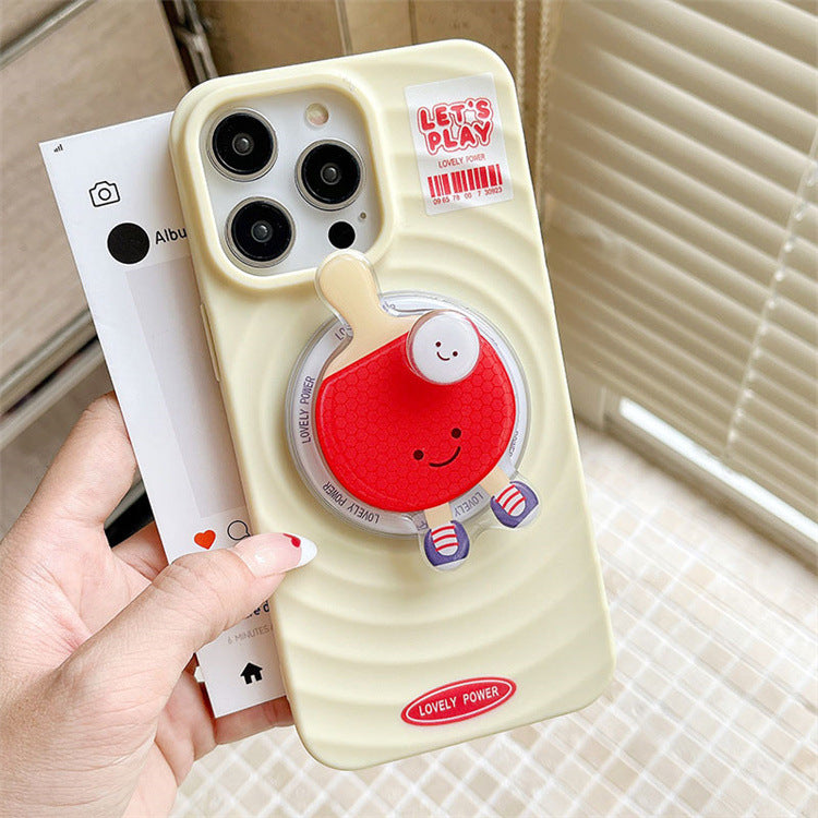 Magnetic solar case for apple 16 pro - ping pong phone case with iphone 13 badminton stand protective cover