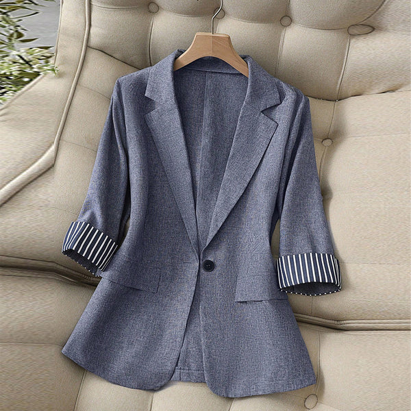 Ruihu    European and American temperament small blazer 2025 autumn fashion seven-quarter-sleeved cardigan women