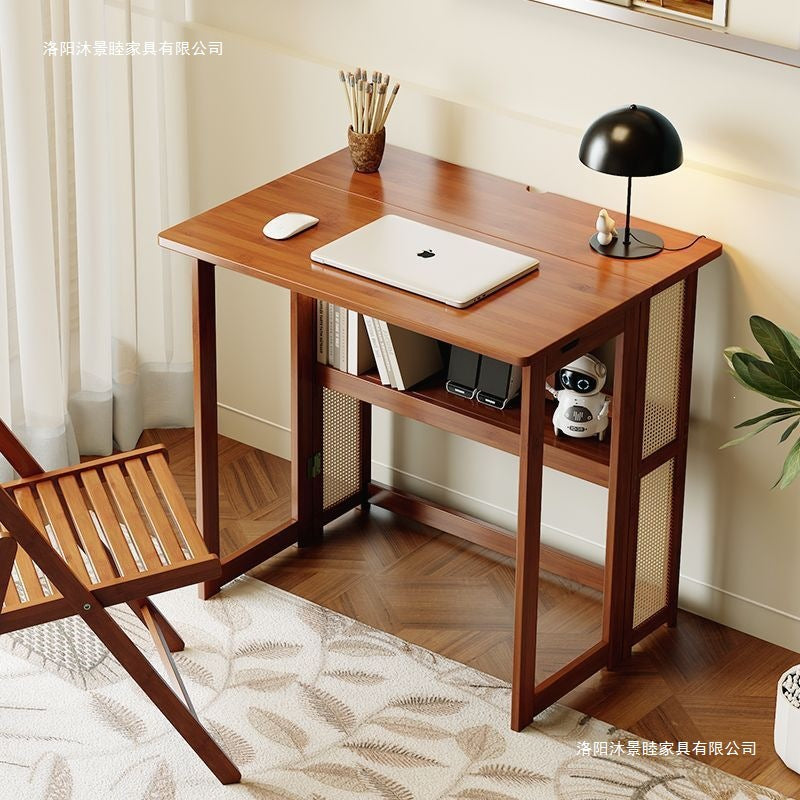 Study desk bookshelf all-in-one table small apartment bedroom for home foldable table computer desk student study writing desk