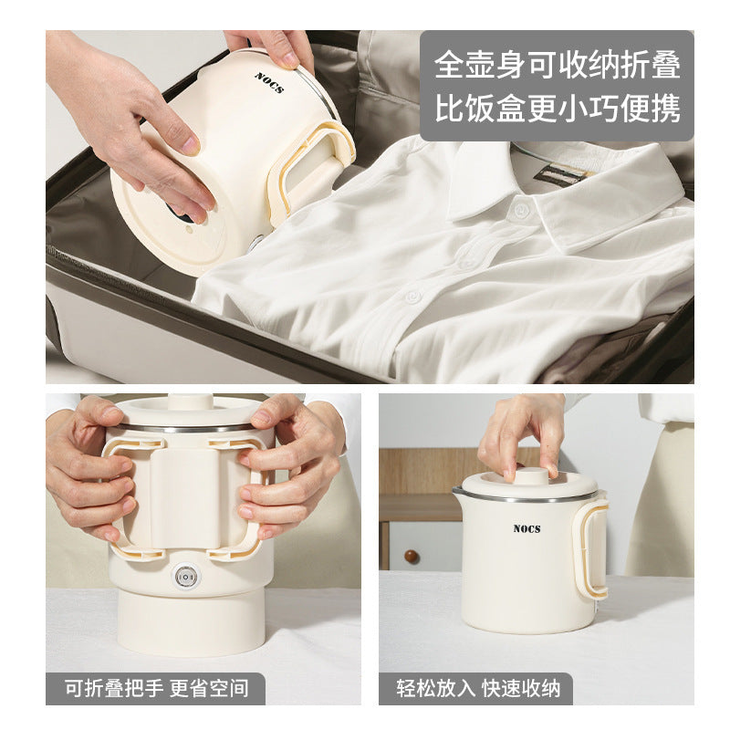 portable foldable kettle 36 stainless steel small travel hot water kettle for home dormitory electric kettle