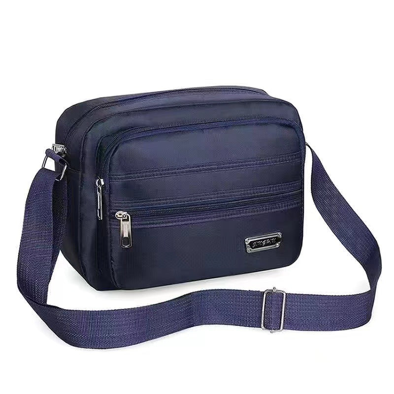 New casual shoulder bag, do business, collect money, messenger bag, men's and women's multi-layer cashier bag, casual large-capacity travel bag