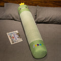 Linen mat long pillow summer cylindrical long pillow summer candy pillow bedside cushion leg pillow detachable