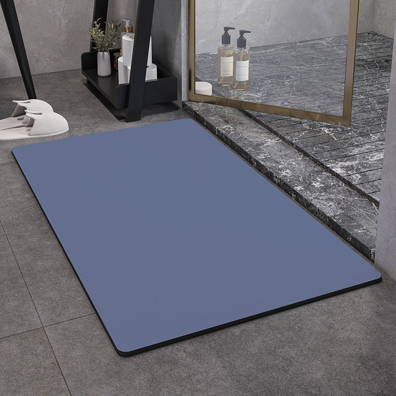 Solid color diatom mud floor mat bathroom quick-drying absorbent mat household upholstered mat bathroom square simple non-slip foot mat