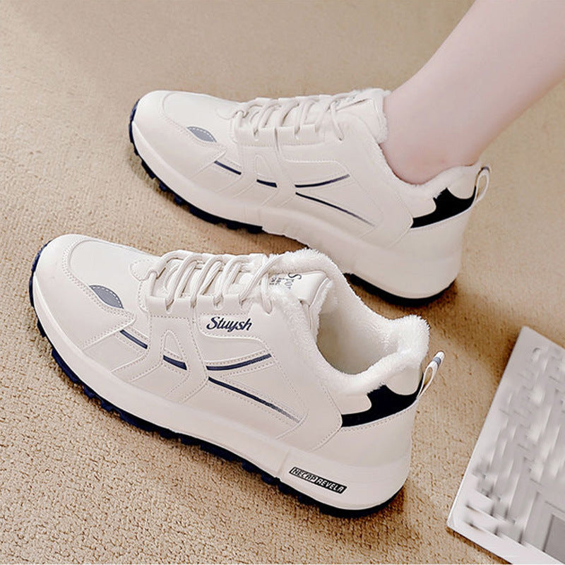 Low ankle women's shoes winter new arrivaltrendywinter shoes fleece-linedthickened cotton shoes cold-proof heattechcasualthick sole short boots