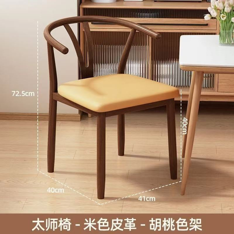Taishi chair back chair for home dining chair modern casual commercial dining table horn restaurant stool backrest iron tea chair