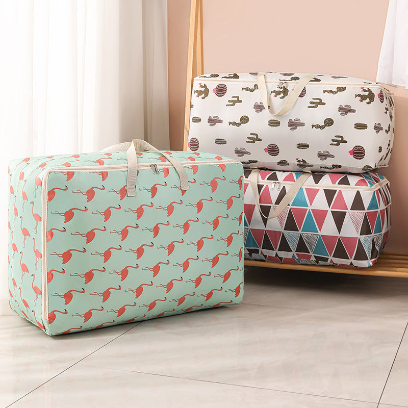 Oxford cloth quilt storage bag household large capacity thickened duffel bag clothes finishing moving bag customization