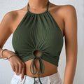 Women's spring/summer  new sexy camisole halter crop top - european & american sexy style for cross-border e-commerce
