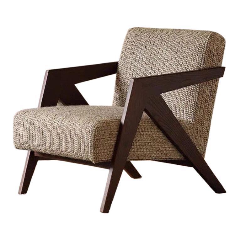 Richard single sofa chair french medieval living room balcony casual chair solid wood designer lazy sofa chair