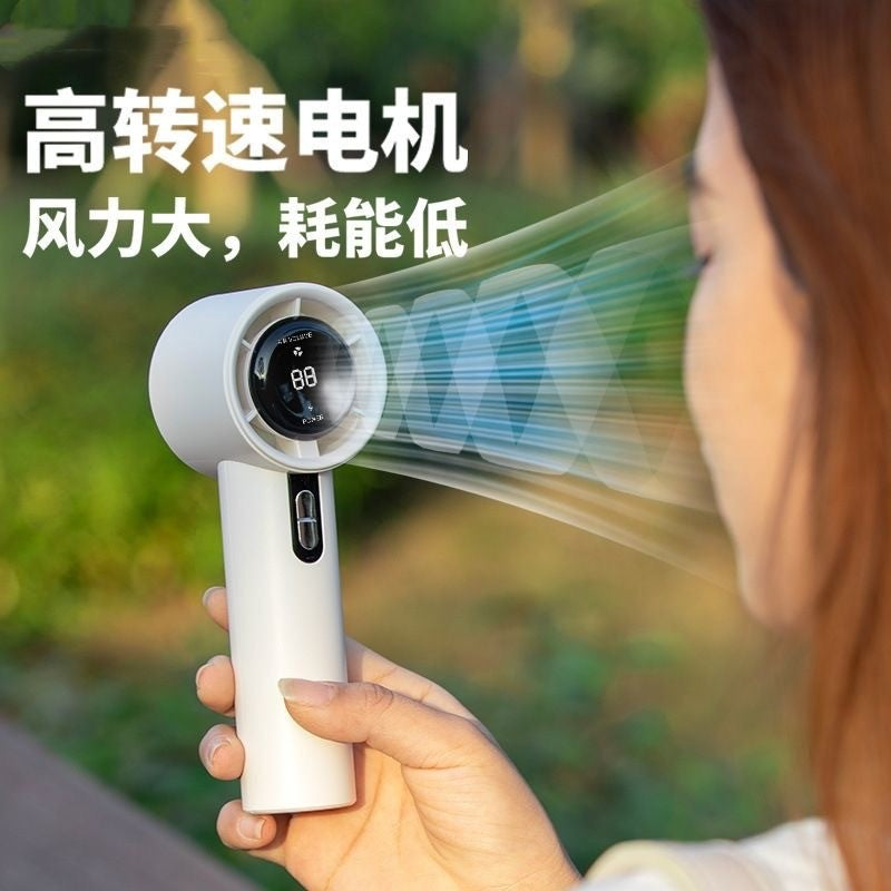 Southeast asia's hottest selling 100-speed handheld fan: usb rechargeable mini portable turbine high-speed powerful fan 638