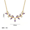 popular fashion copper inlaid zirconium antler necklace for women accessible luxuryniche styleelegant exquisite non-fading clavicle chain jewelry