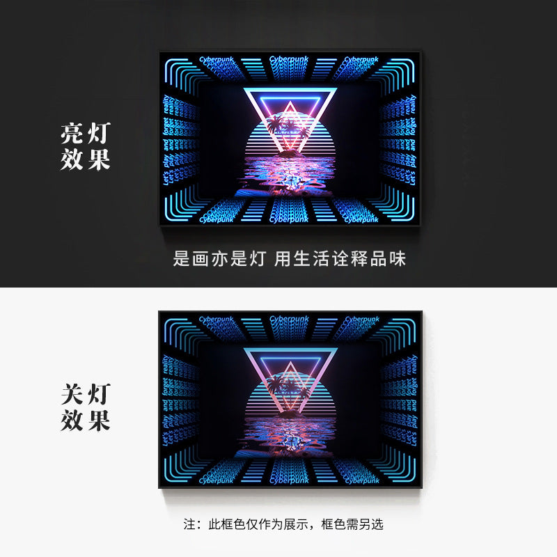 KTV box, private room, luminous hanging paintings, bar, pub, wall decoration painting, e-sports room, cyberpunk style mural