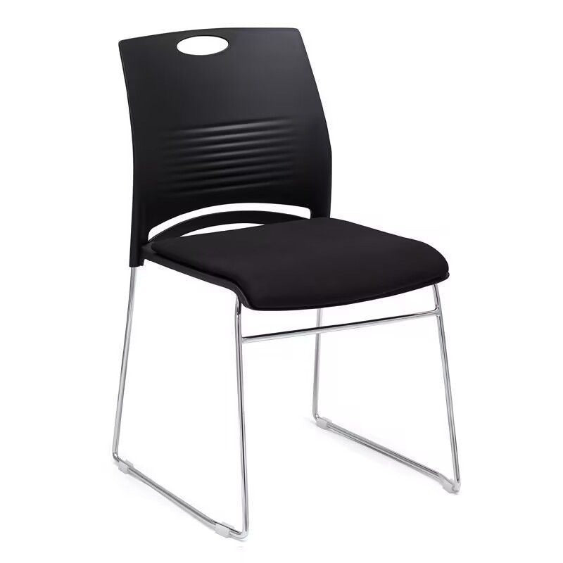 Conference training chair solid steel stool office comfortable sedentary staff chair stackable casual negotiation chair no