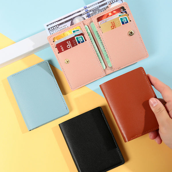 Women's small wallet short 2024 new about mini wallet card bag thin folding wallet driving certificate card holder