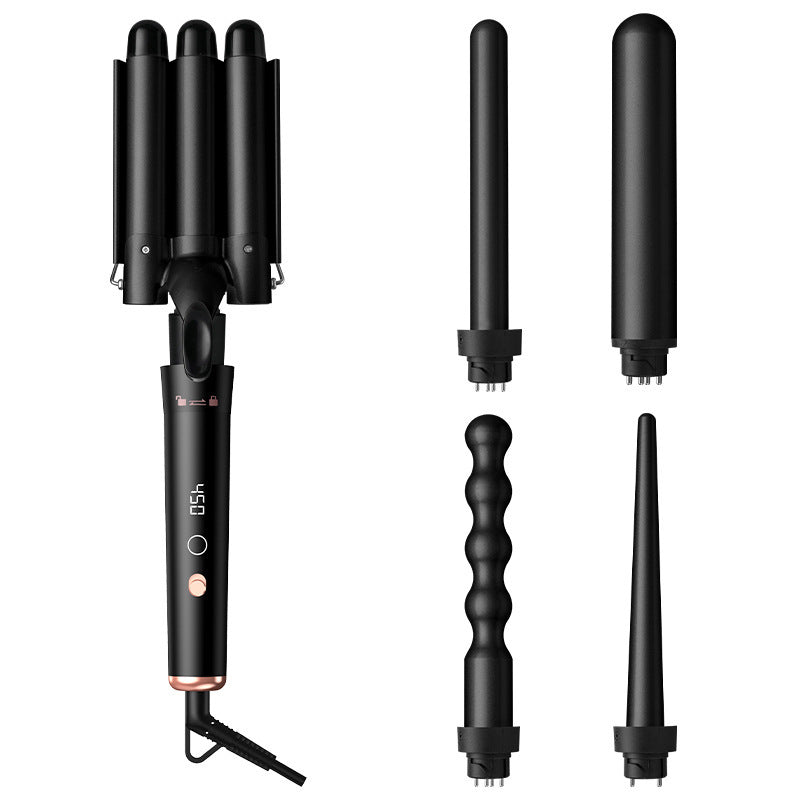 's new popular product, multi-functional head changer, curling iron LCD display 5-in-1 tube changer, curling iron  factory